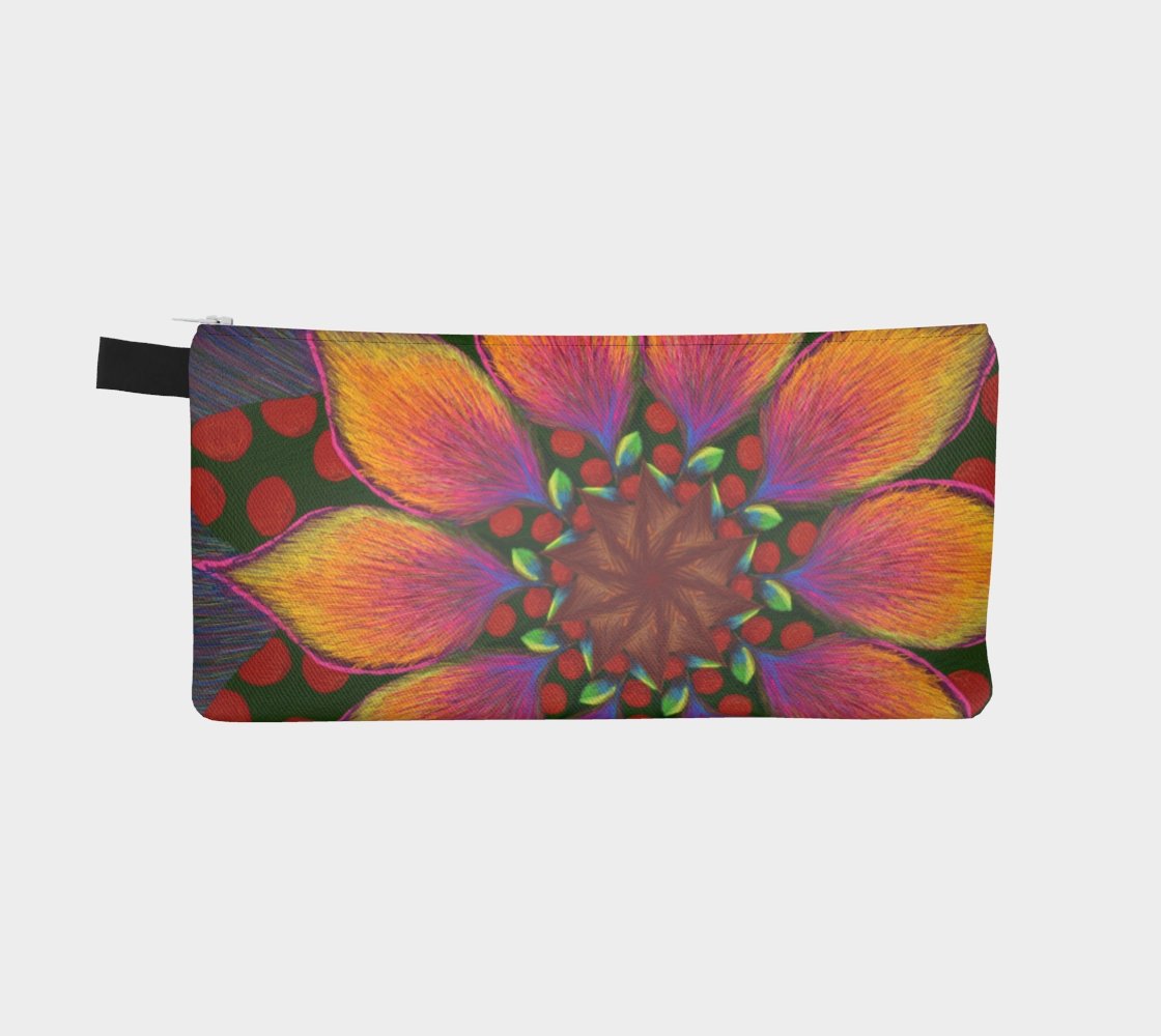 Cotton Canvas Pencil case | Flower power