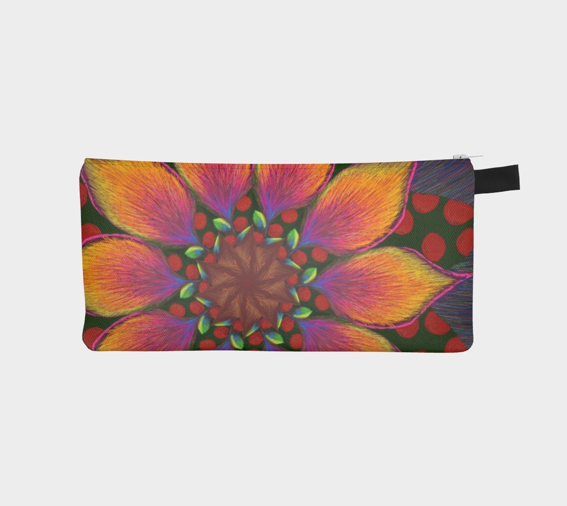 Cotton Canvas Pencil case | Flower power