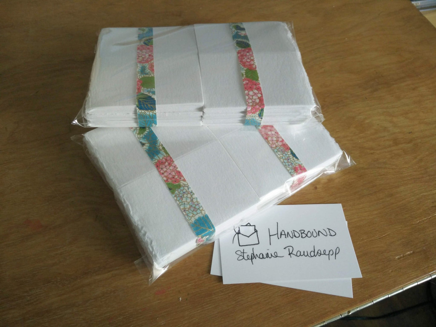 Deckled edged cotton rag place cards