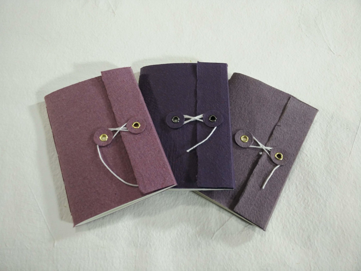Large | Button and String Cotton Rag Notebook