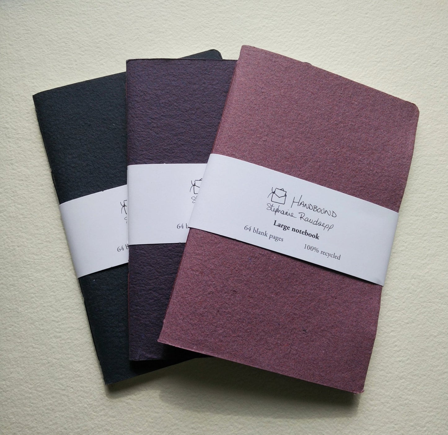 Large | Set of 3 Cotton Rag Notebooks