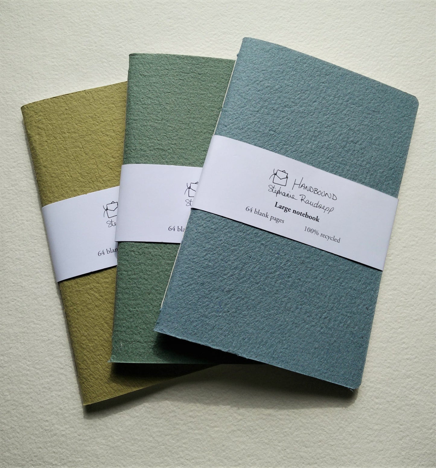 Large | Set of 3 Cotton Rag Notebooks